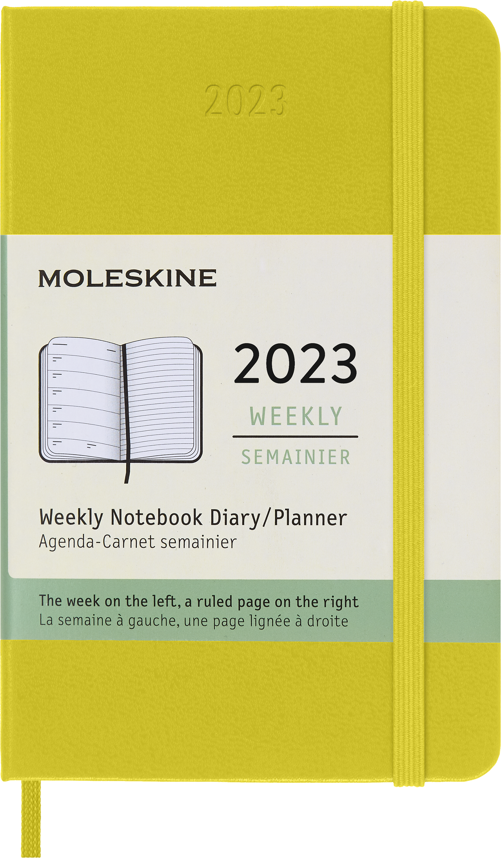 Moleskine Vertical Weekly Agenda 12 Months 2024, Agenda 2024, Size Pocket  9x14